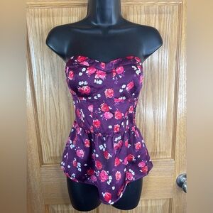 6.American Eagle strapless peplum top 17-19” PTP